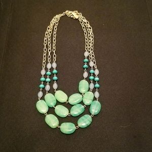 The Limited: Green multi-strand necklace